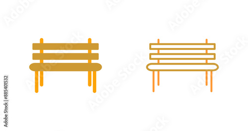 Garden Bench Vector Icon