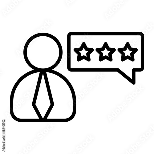 Rate Vector Line Icon