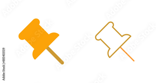 Push Pin Vector Icon