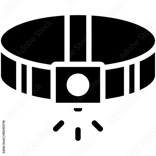 Head Lamp vector icon illustration of Fishing iconset.
