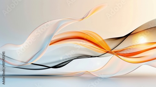 Golden ratio themed abstract art, characterized by smooth, graceful lines and balanced proportions that highlight the mathematical beauty of nature.