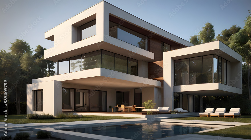 Obraz premium A modern house