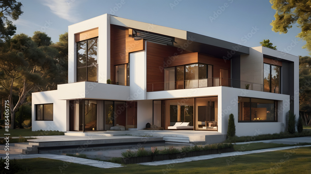 Fototapeta premium A modern house