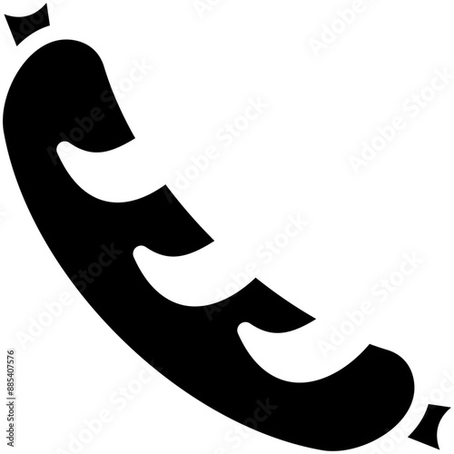 Sausage vector icon illustration of Street Food iconset.