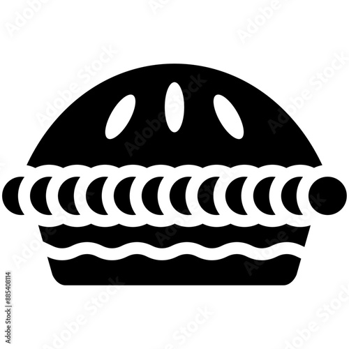 Meat Pie vector icon illustration of Street Food iconset.