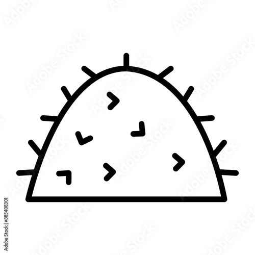 Haystack Vector Line Icon