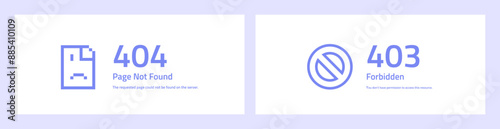 Web error pages layout vector design