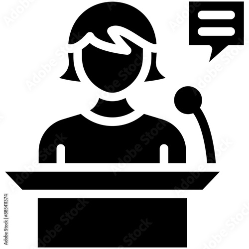 Speech vector icon illustration of Business Training iconset.