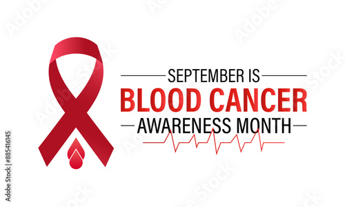 Blood Cancer awareness month is observed every year in September. Vector illustration. Hand with blood design concept.