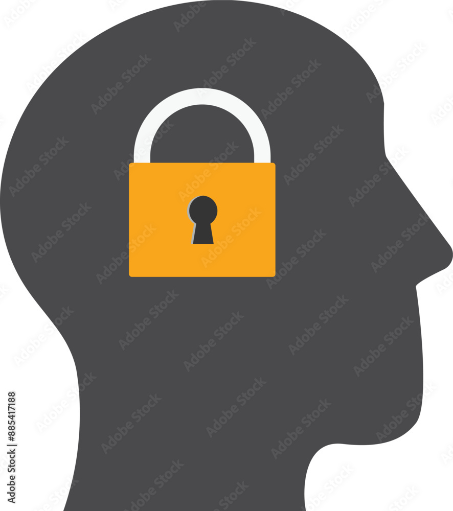 Fixed mindset, negative emotion refuse to learn anything new, fearful or mental lock, suppression or aversion disorder concept, bird cage lock over depressed fearful human brain.
Fixed mindset, negative emotion refuse to learn anything new, fearful or mental lock, suppression or aversion disorder concept, bird cage lock over depressed fearful human brain.