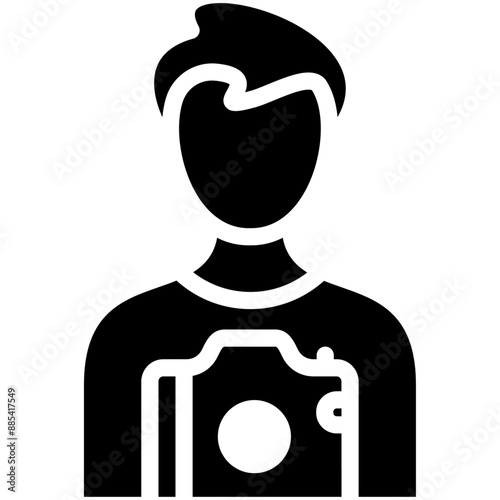 Photographer vector icon illustration of Gig Economy iconset.