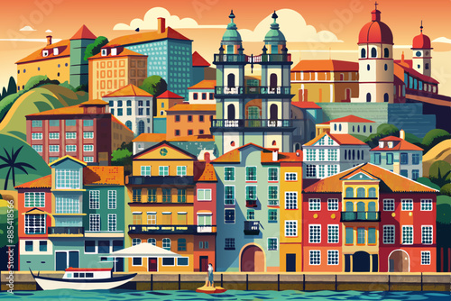 The traditional architecture of the historic urban centre. 