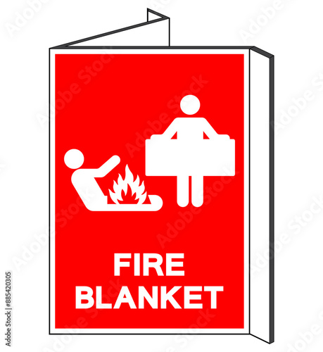 Fire Blanket Symbol Sign, Vector Illustration, Isolate On White Background Label. EPS10