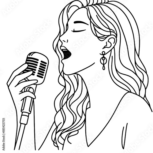 woman singing v13