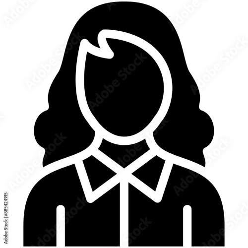 Girl vector icon illustration of Generation Gap iconset.