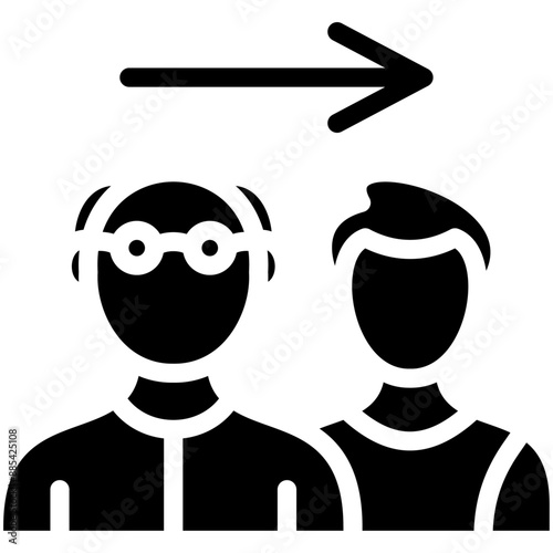 Generation Gap vector icon illustration of Generation Gap iconset.