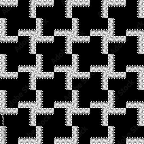 A seamless pattern with windmill-like elements. The design features symmetrical windmill, suitable for various applications like wallpaper, fabric, or other decorative purposes.