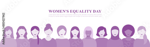 Vector illustration of Women's Equality Day social media feed template
