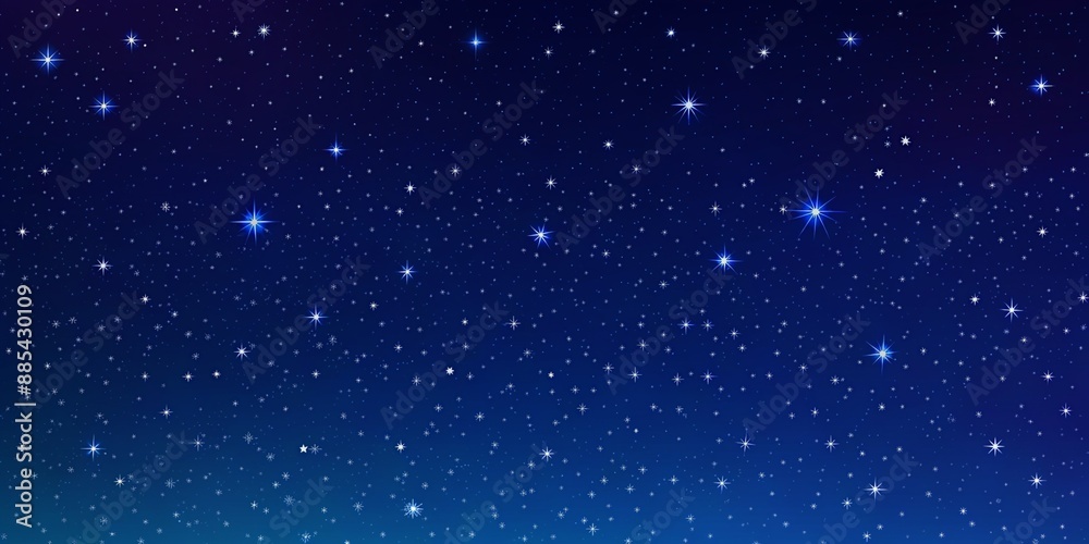 Fototapeta premium Starry Night Sky on Dark Blue Background Created by AI