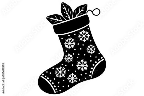 Christmas stocking silhouette , Christmas stocking vector, stocking silhouette , stocking vector