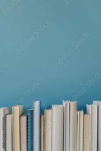 A minimalistic portrayal of an abstract book arrangement AI generated illustration