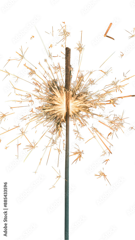 Fototapeta premium Realistic sparkler isolated.