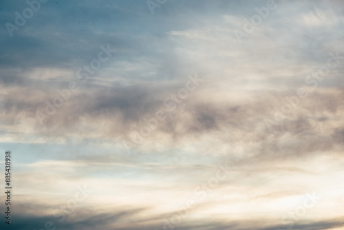 Abstract Photo of Lightly Clouded Sky at Sunset