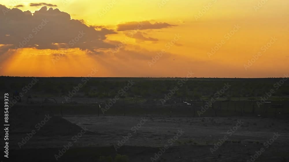 beautiful sunset on the lake
