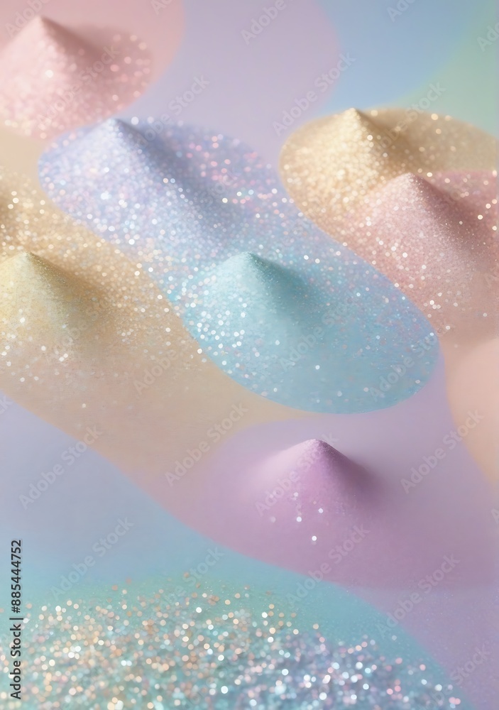Fototapeta premium Soft Pastel Glitter: Dreamy Abstract Background
