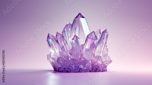 amethyst crystal on the background