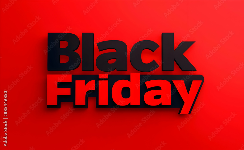 Bold Black Friday text on a vibrant red background, perfect for promoting sales, discounts, and holiday shopping events. Bold Black Friday text on a vibrant red background, perfect for promoting sales, discounts, and holiday shopping events.
