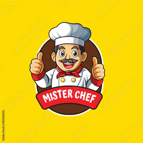 Logo template Character design logo chef