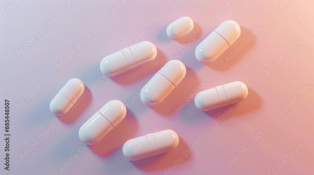 Ascend Capsule Arrow of Health and Progress on Gradient Background Ascend Capsule Arrow of Health and Progress on Gradient Background