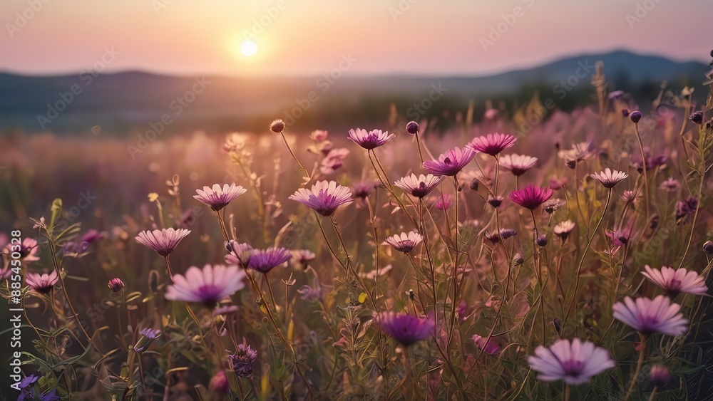 Fototapeta premium lavender field in the morning
