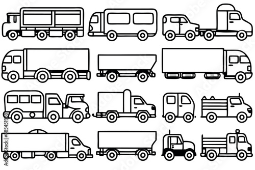 Truck Line Art Design Illustration Trucking Illustration