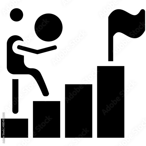 Persistence vector icon illustration of Achievements iconset.