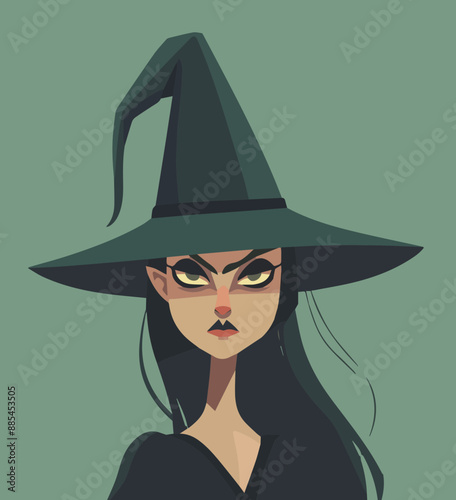 Scary Cartoon Halloween Wit...