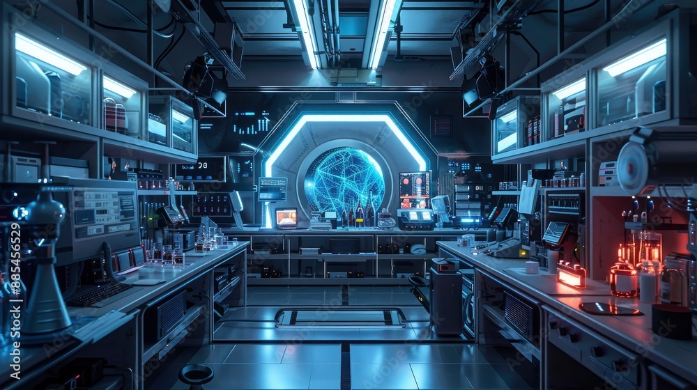 A virtual laboratory where AI conducts experiments and simulations, advancing scientific research A virtual laboratory where AI conducts experiments and simulations, advancing scientific research