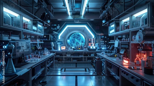 A virtual laboratory where AI conducts experiments and simulations, advancing scientific research