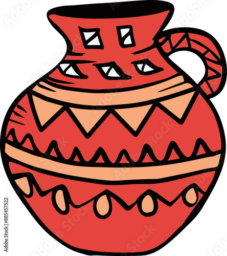 Colorful Handcrafted Pottery with Traditional Patterns