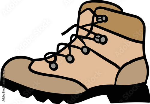 Illustration of Hiking Boot Representing Adventure and Outdoor Exploration
