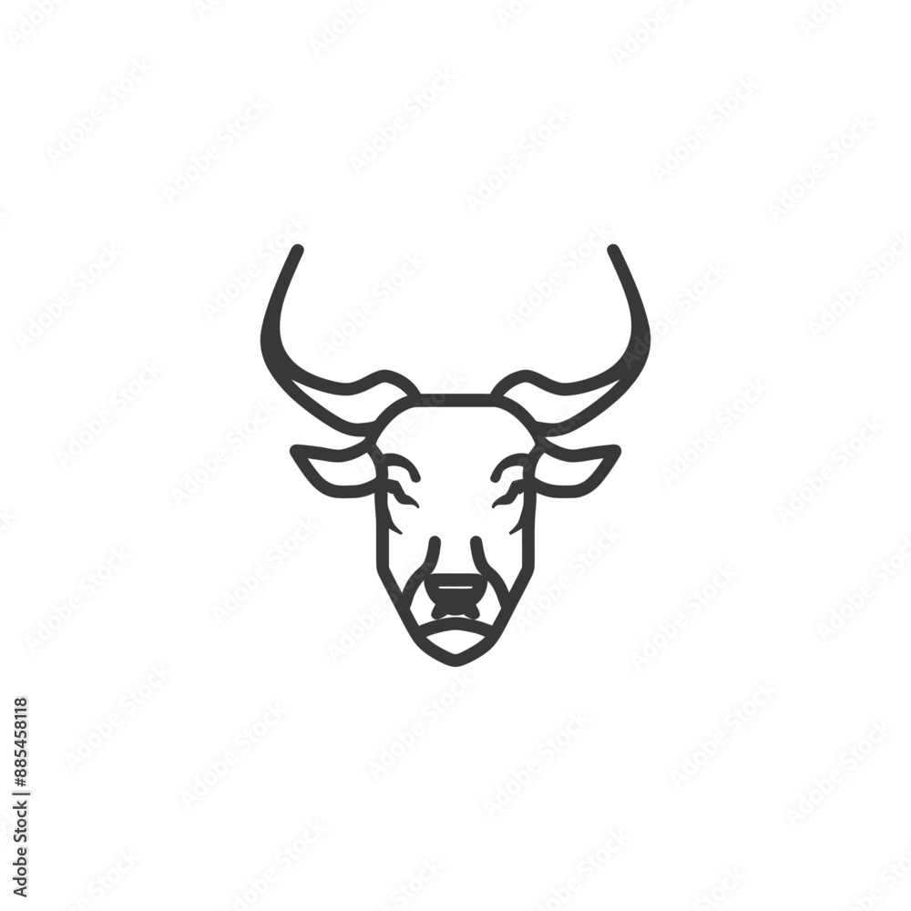 animal head minimalist line art icon logo symbol black color only animal head minimalist line art icon logo symbol black color only