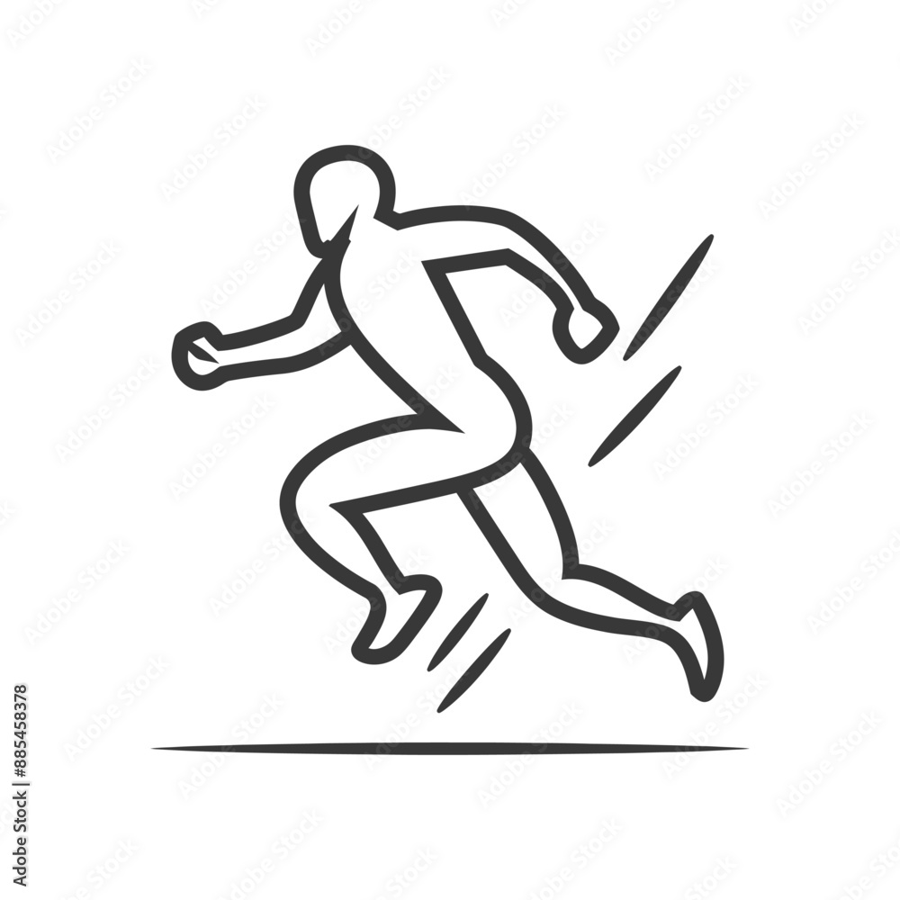 athletics minimalist line art icon logo symbol black color only athletics minimalist line art icon logo symbol black color only