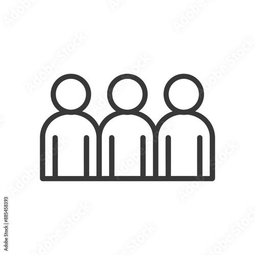 audience minimalist line art icon logo symbol black color only