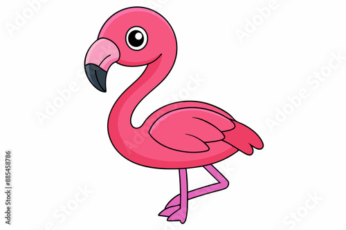 Flamingo Vector Art Illustration photo