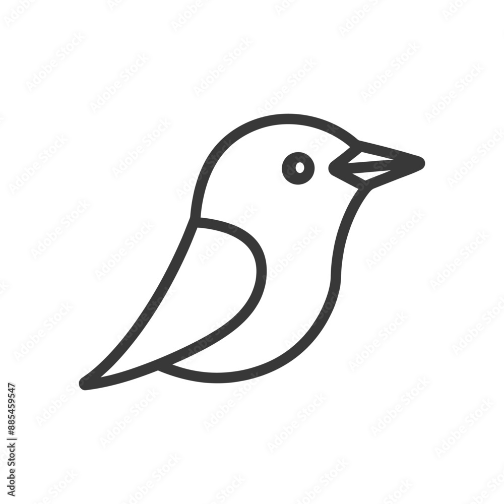 bird head minimalist line art icon logo symbol black color only bird head minimalist line art icon logo symbol black color only