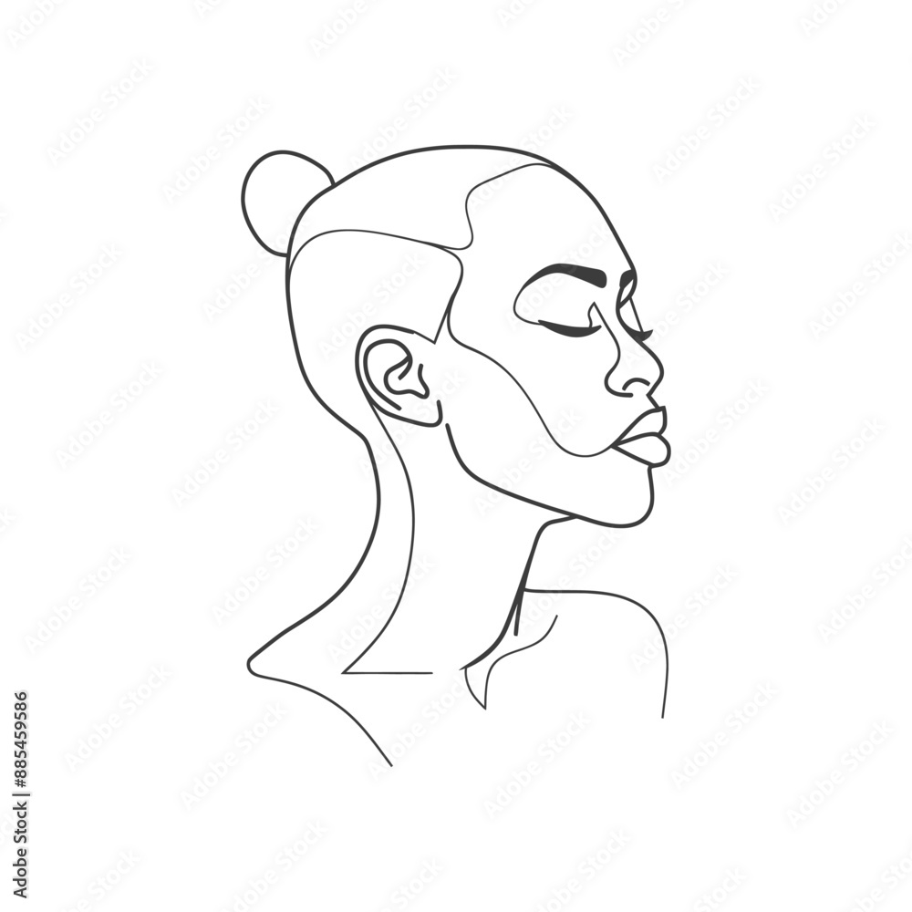black woman minimalist line art icon logo symbol black color only black woman minimalist line art icon logo symbol black color only