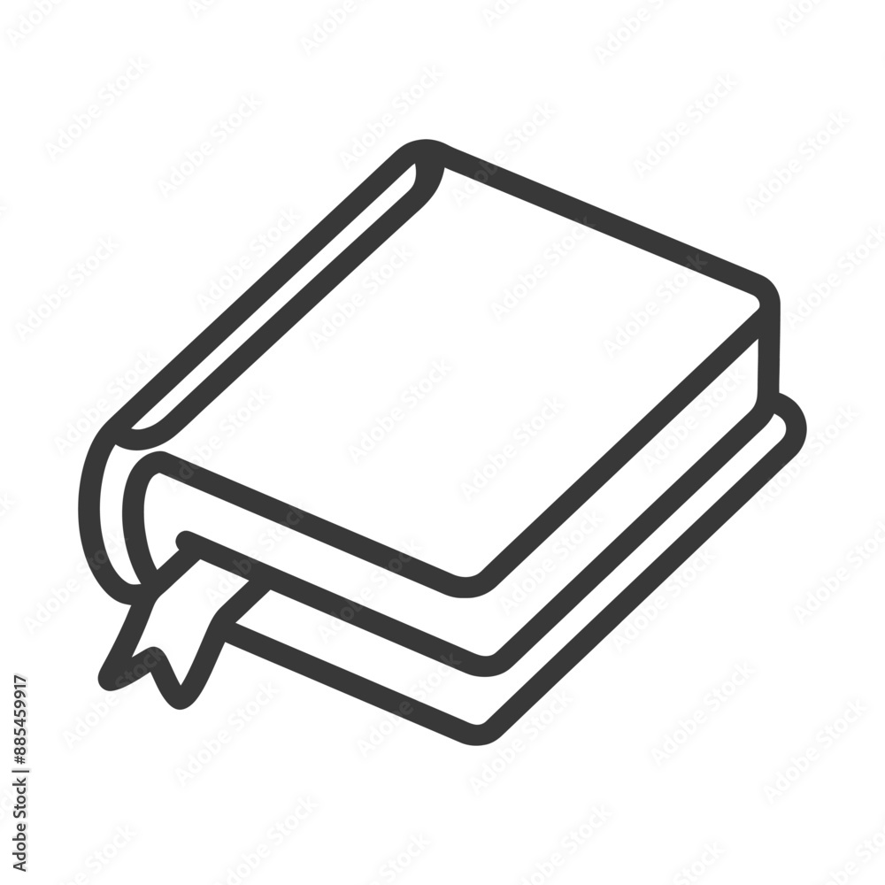 book minimalist line art icon logo symbol black color only