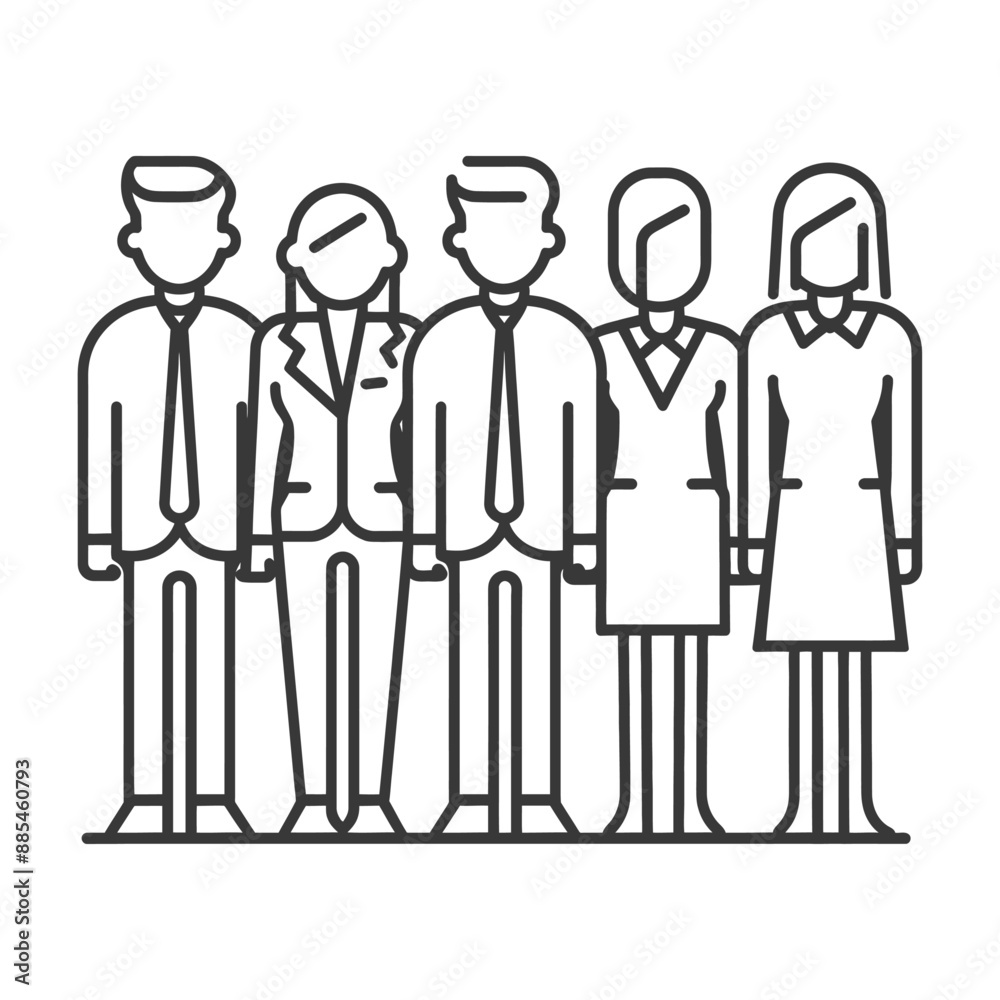 business people minimalist line art icon logo symbol black color only business people minimalist line art icon logo symbol black color only