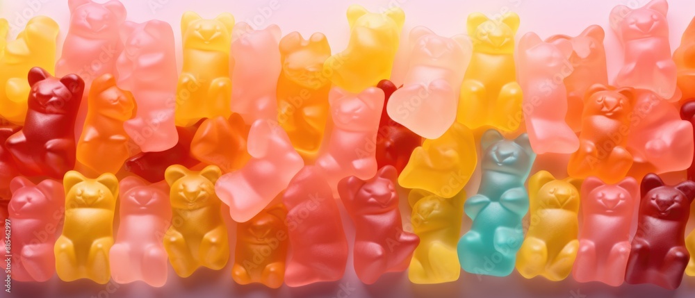 Sweet and Colorful Treats: Pastel Gummy Bears and Candy Corn Ideal for Kids' Presents